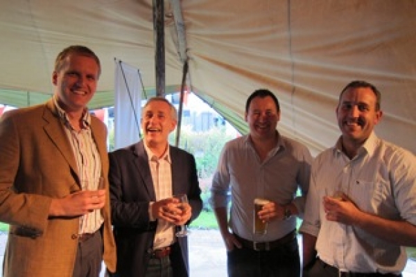 Chuckle Brothers - Diamond, Robinson and Robinson and Johnston relax in each other's company during the drinks reception. 