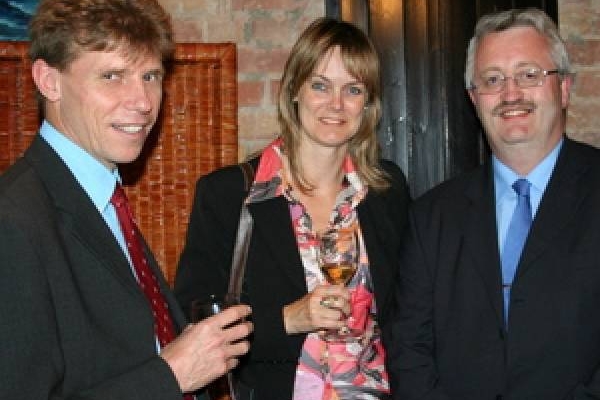 Herman Klein Tesselink of Host and Diana Brack of the Royal Netherlands Embassy meet with Professor Neil Hewitt of the Centre for Sustainable Technologies