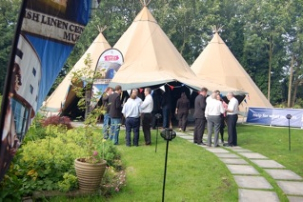 Hilden Brewery's Beer Garden with unique TiPis - the perfect location for a relaxed evening