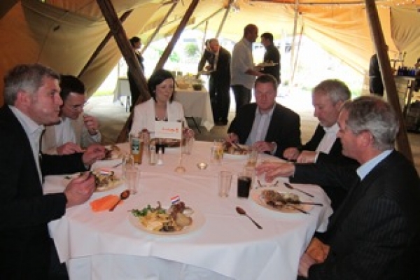 Ulster Bank representatives and guests a table